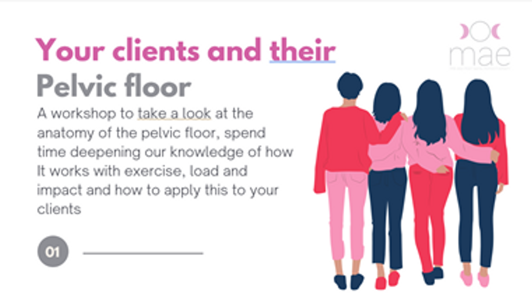 Your clients and their pelvic floor - online workshop